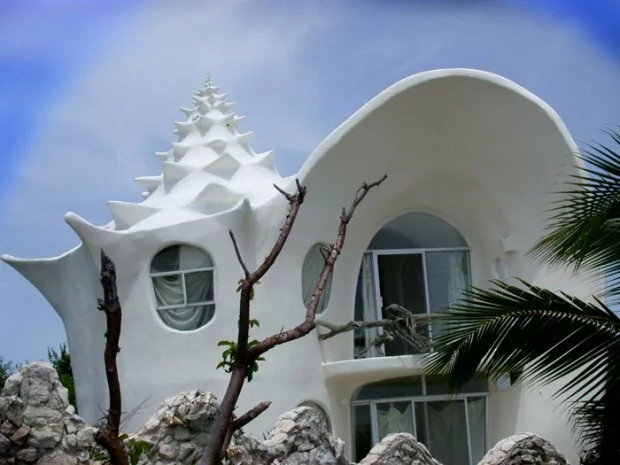 thumbs conch shell house isla mujeres mexico Подборка самых необычных зданий мира
