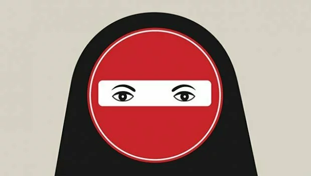 thumbs burka ban Израильский иллюстратор Noma Bar