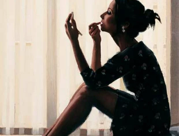 thumbs only the deepest red ii Художник Jack Vettriano