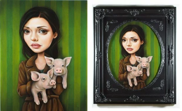 thumbs sad tale pigs combo web Женщины, обезьяны и козлы от художника Ken Keirns
