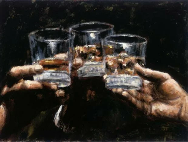thumbs study for whiskey 681x511 Художник Fabian Perez